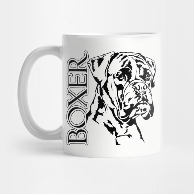 Boxer dog Portrait dog lover gifts by wilsigns